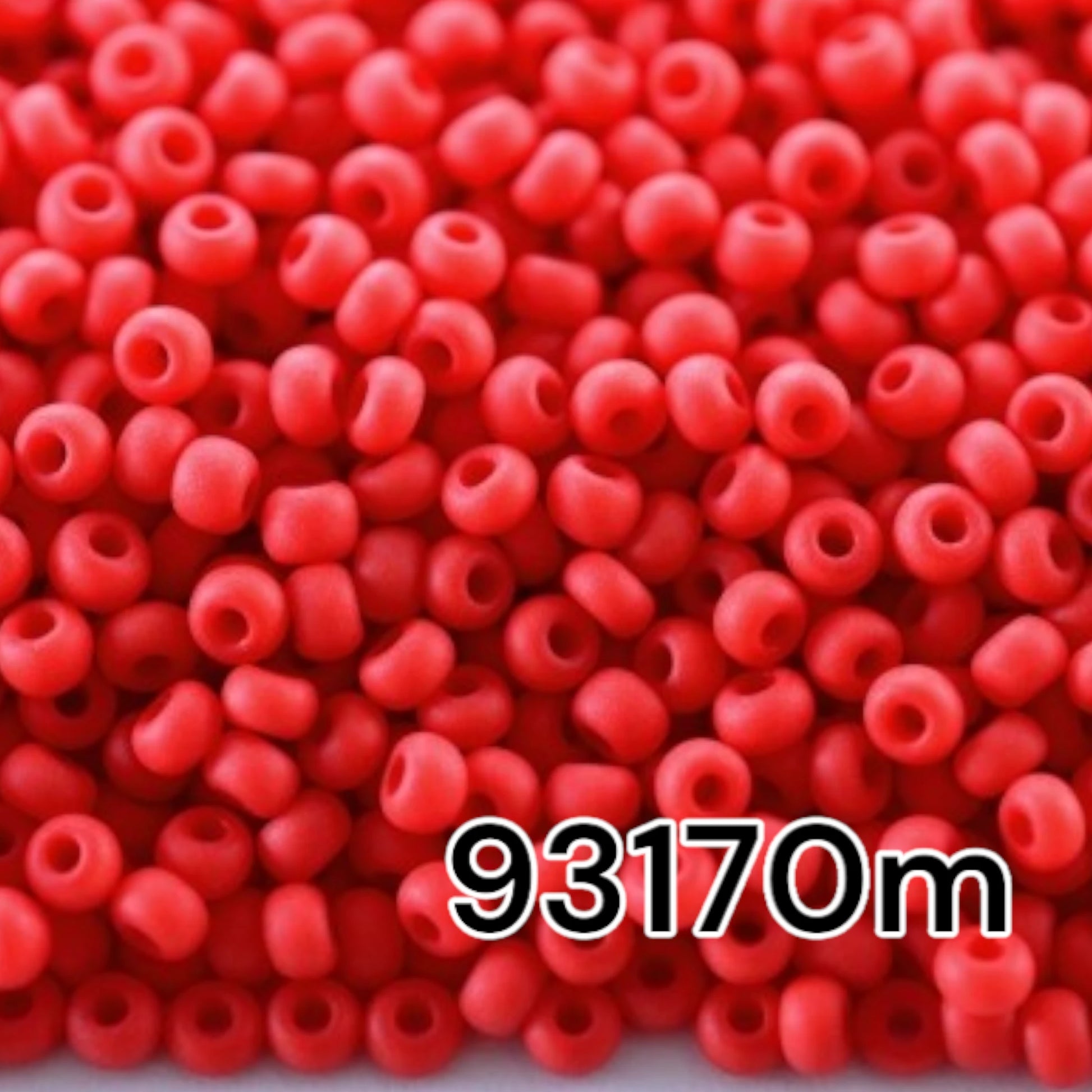 10/0 93170matte Preciosa Seed Beads. Opaque red. - VadymShop