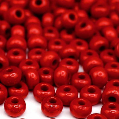 2/0 93190 Preciosa Čekiško Stiklo Karoliukai Rokajaus 6.1mm. Raudona nepermatoma natūrali.