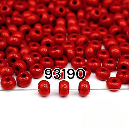 2/0 93190 Preciosa Čekiško Stiklo Karoliukai Rokajaus 6.1mm. Raudona nepermatoma natūrali.