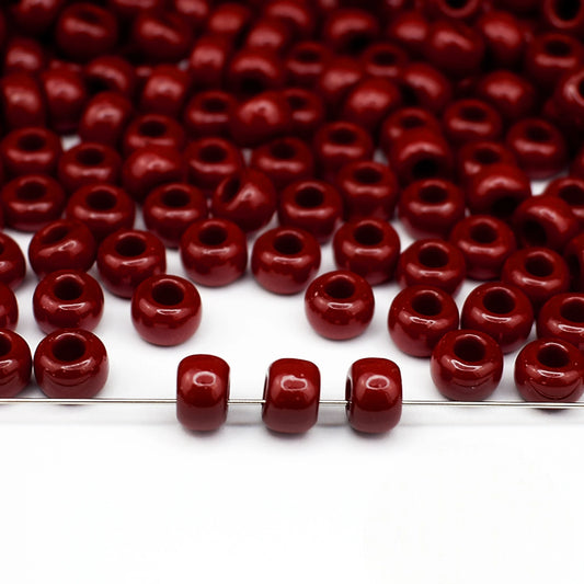 2/0 93210 Preciosa Seed Beads Red Brown. Opaque natural.