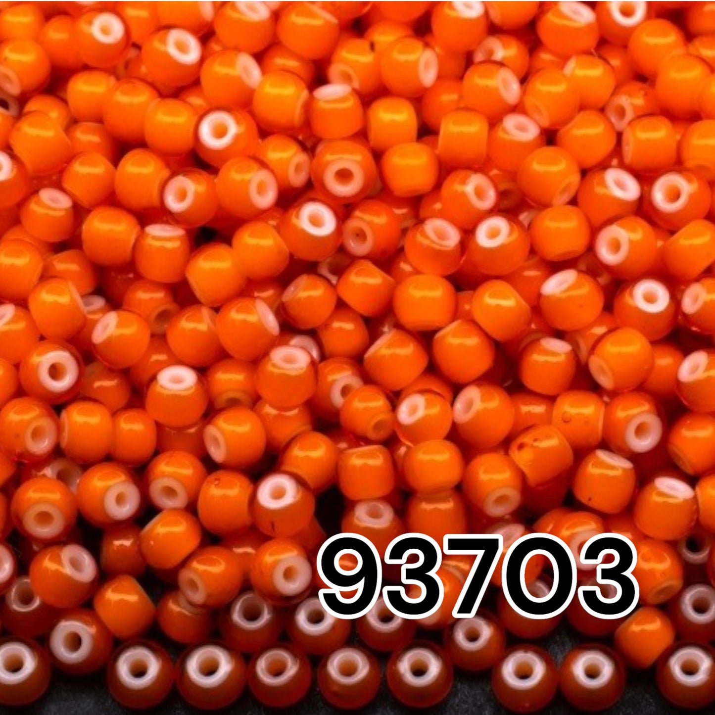 6/0 93703 Preciosa Tjekkiske Glas Perler Rocailles 4.1mm. Orange Cornelian.