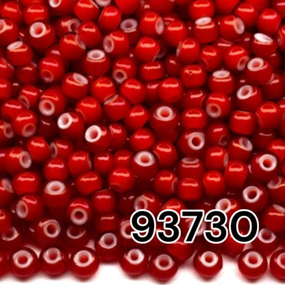 6/0 93730 Preciosa Çek Cam Kum Boncuğu Rocaille Boncuk 4.1mm. Kırmızı Karnelyan.