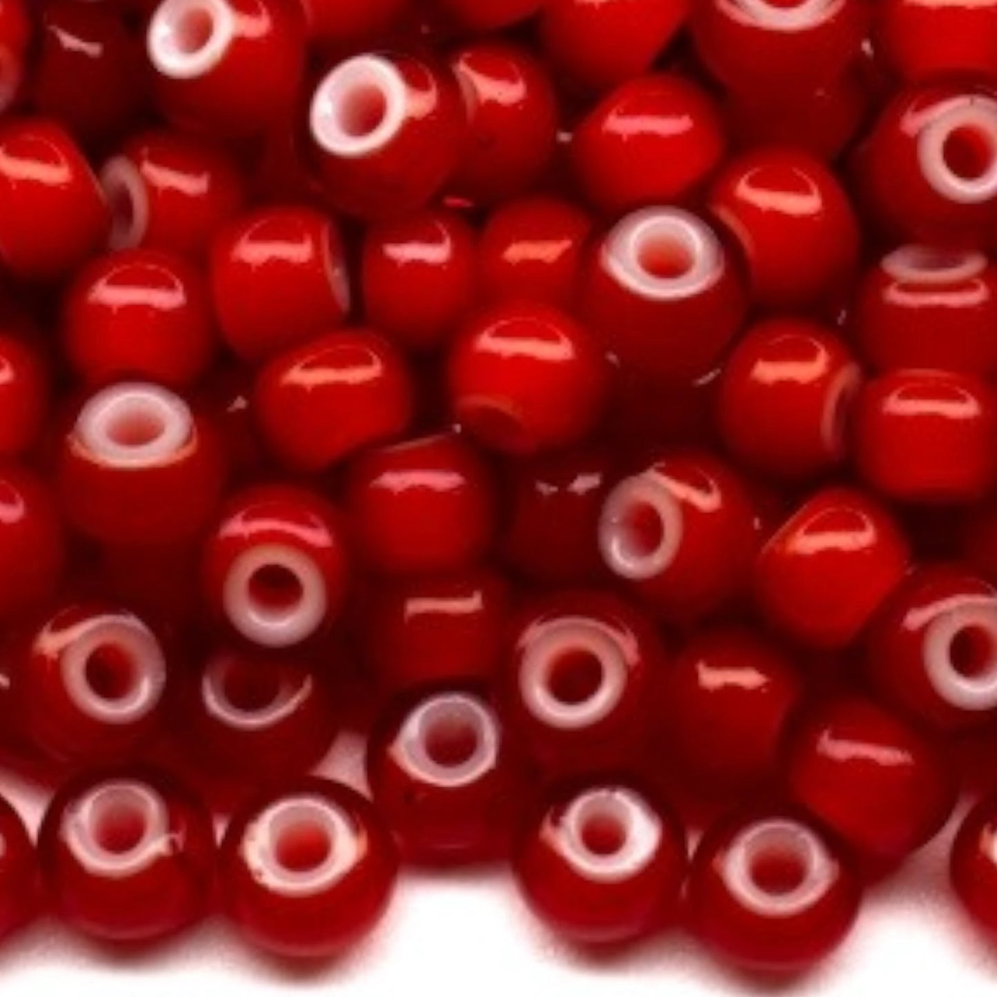 6/0 93730 Preciosa Çek Cam Kum Boncuğu Rocaille Boncuk 4.1mm. Kırmızı Karnelyan.