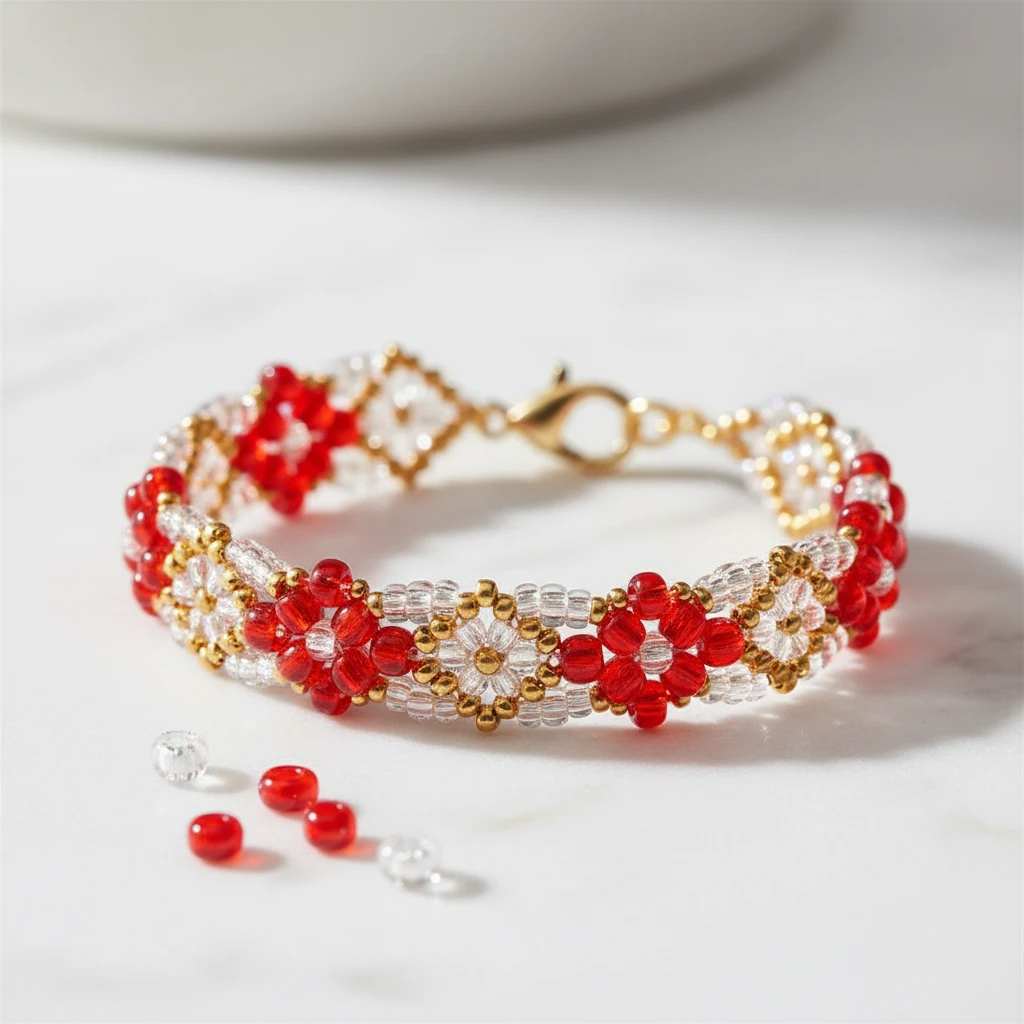 10/0 96050 Perles en verre tchèques Preciosa de Rocaille 2.3mm. Rouge transparent Sfinx.