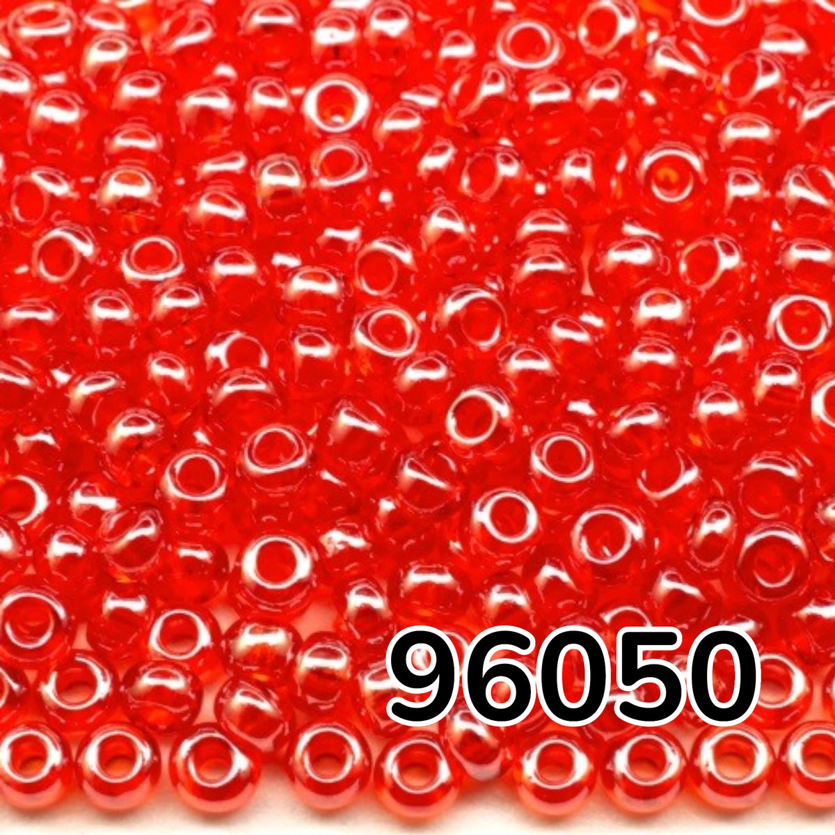 10/0 96050 Perles en verre tchèques Preciosa de Rocaille 2.3mm. Rouge transparent Sfinx.