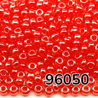 10/0 96050 Perles en verre tchèques Preciosa de Rocaille 2.3mm. Rouge transparent Sfinx.