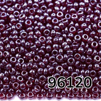 10/0 96120 Preciosa Perles de Rocaille en verre tchèque 2.3mm. Grenat transparent Sfinx.