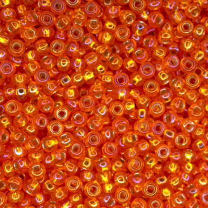 10/0 97009 Preciosa Perles de Rocaille en verre tchèque 2.3mm. Jacinthe doublée argent, arc-en-ciel.