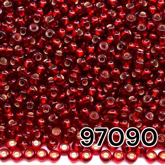 97090 Seed beads 10/0 Preciosa Ornela Rocailles Transparent - Silver Lined.