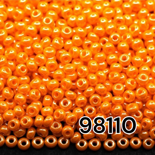 10/0 98110 Preciosa Seed Beads. Opaque Sfinx orange.