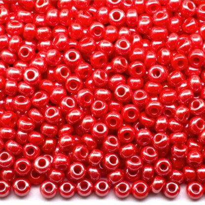 10/0 98170 Preciosa Seed Beads. Opaque Sfinx red.