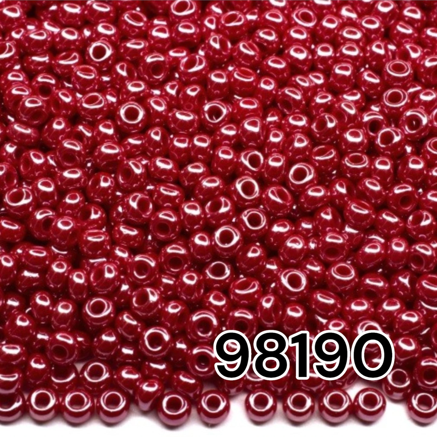 10/0 98190 Preciosa Seed Beads. Opaque Sfinx red.