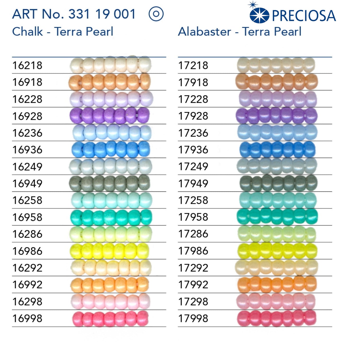 10/0 17258 Preciosa Rocailles-Perlen. Alabaster – Terra Pearl.