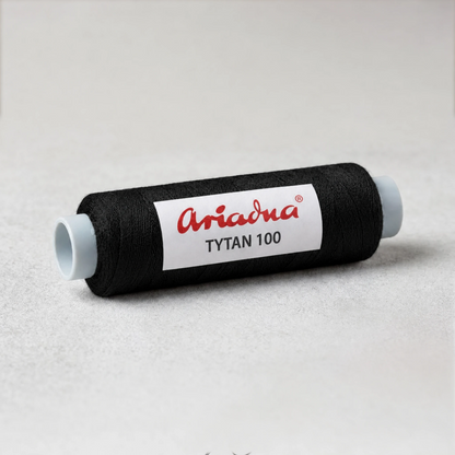 Fio para bordado com missangas, tecelagem de missangas e fabrico de joias. - Ariadna Tytan 100 Preto (2799).