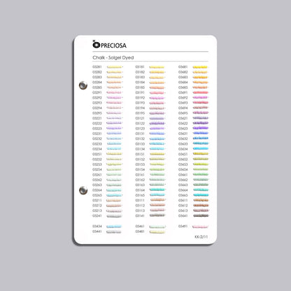 Preciosa Rocailles Perler – Farvekatalog.