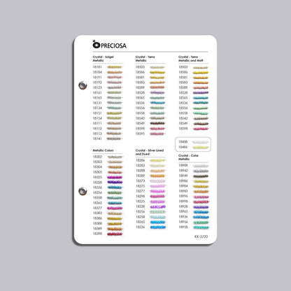 Preciosa Rocailles Perler – Farvekatalog.