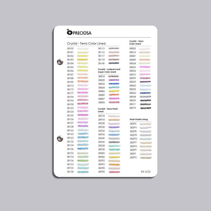 Preciosa Rocailles Perler – Farvekatalog.