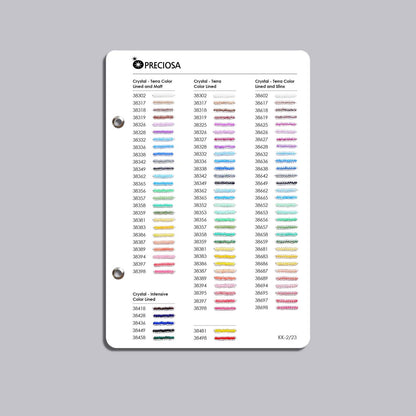 Preciosa Rocailles Perler – Farvekatalog.