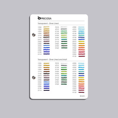 Preciosa Rocailles Perler – Farvekatalog.