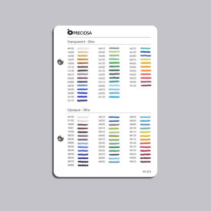 Preciosa Rocailles Perler – Farvekatalog.