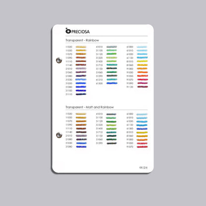 Preciosa Rocailles Perler – Farvekatalog.