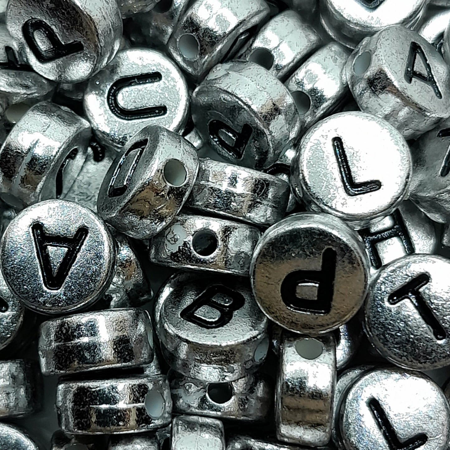Beads with letters, numbers, emoticons for making bracelets and jewelry - VadymShop