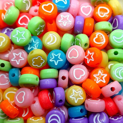 Beads with letters, numbers, emoticons for making bracelets and jewelry - VadymShop