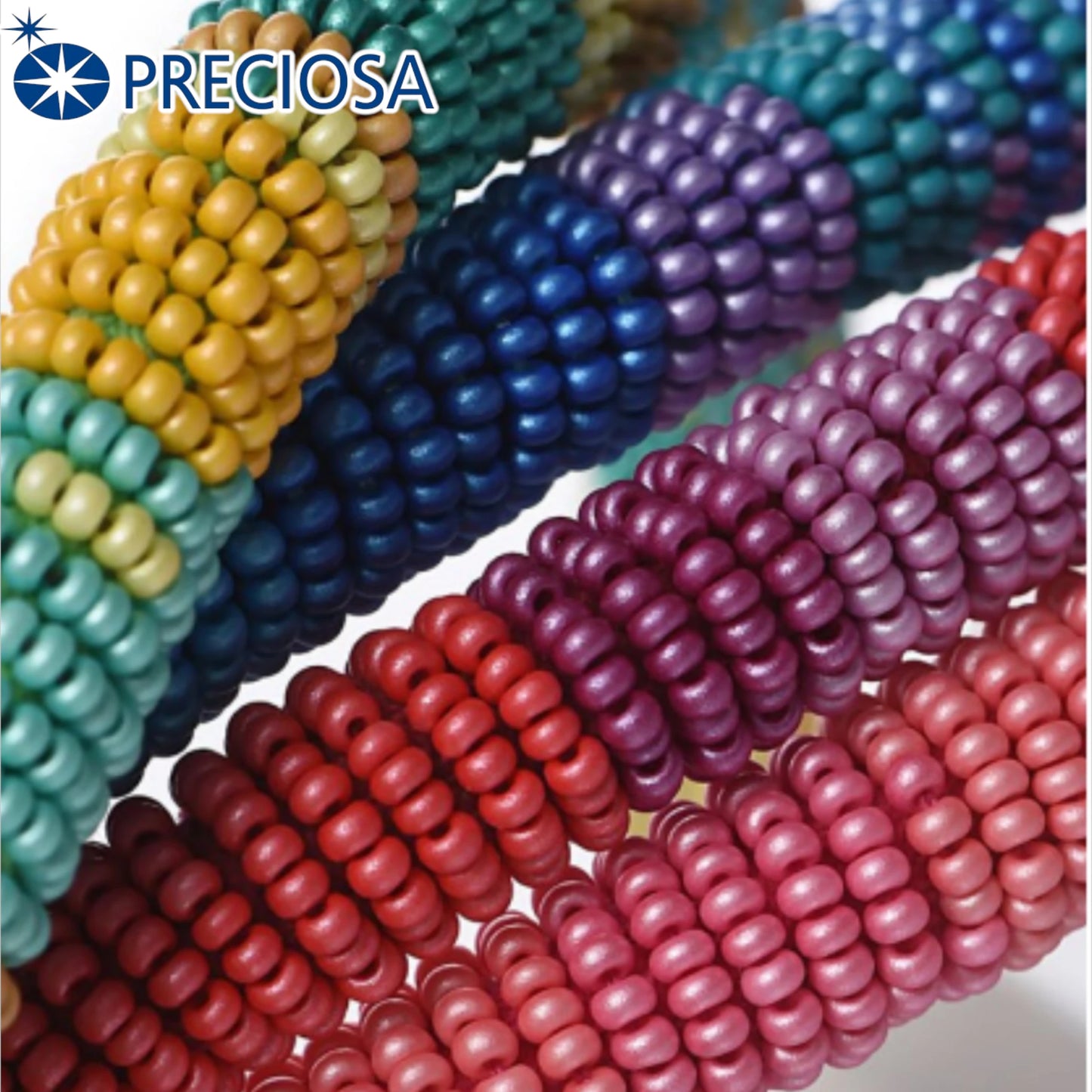 10/0 22m20 Preciosa Seed Beads Rocailles. Blue matte PermaLux.