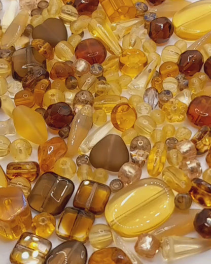 PRECIOSA czech beads "Topaz" for making bracelets, necklaces, earrings and other jewelry.