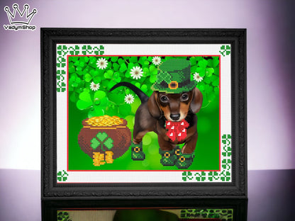 Bead embroidery kit  "Dog on wealth" - VadymShop