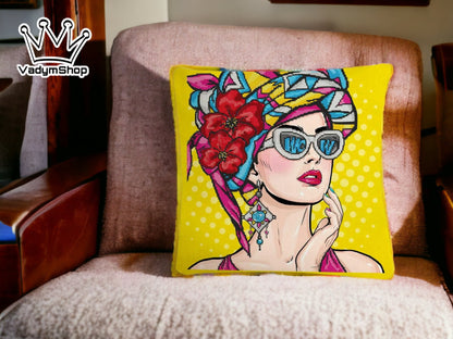 Handmade Pillow Bead Embroidery Kit: Unleash Your Creativity - VadymShop