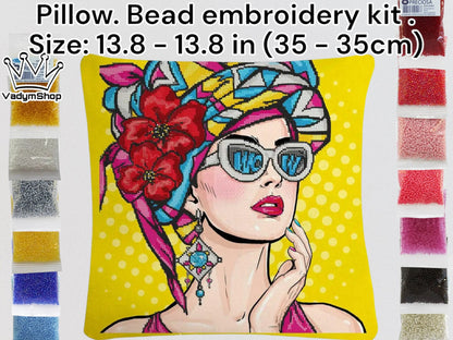 Handmade Pillow Bead Embroidery Kit: Unleash Your Creativity - VadymShop