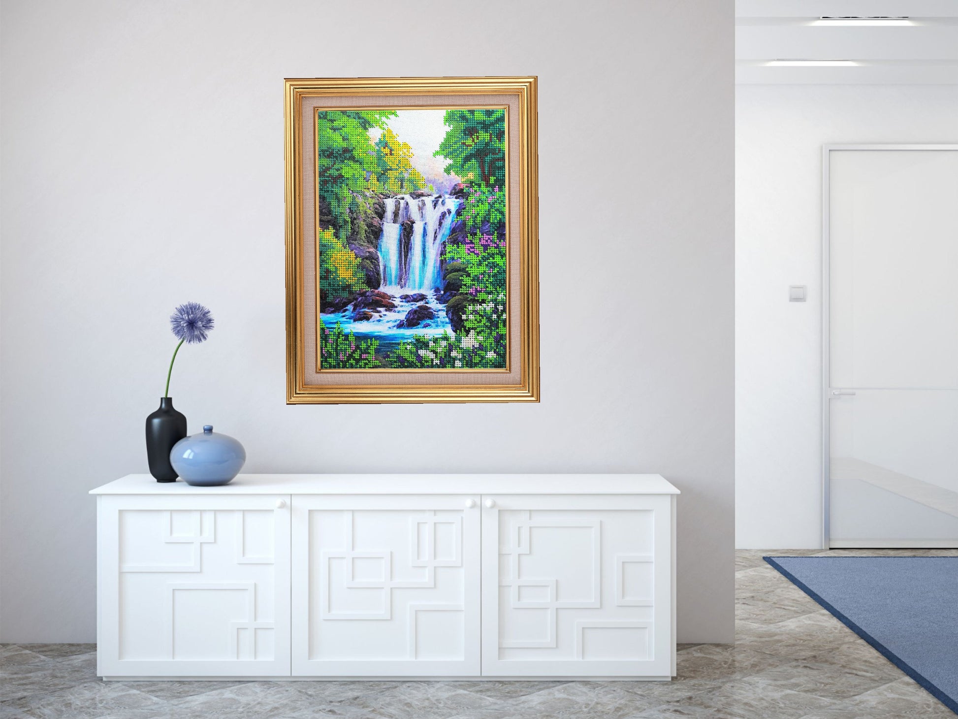 DIY Bead embroidery kit "Waterfall". Size: 7.5-10.2in (19-27cm) - VadymShop