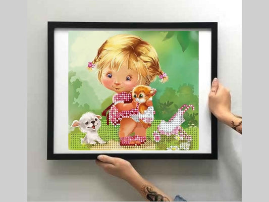 DIY Bead Embroidery Kit - Create a Beautiful 'Little Mom' Design - VadymShop