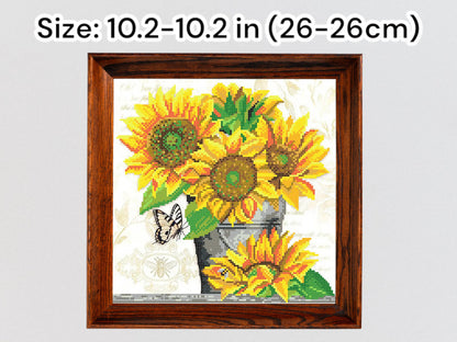 Sunflowers DIY Bead Embroidery Kit - Craft your own Floral Masterpiece! - VadymShop