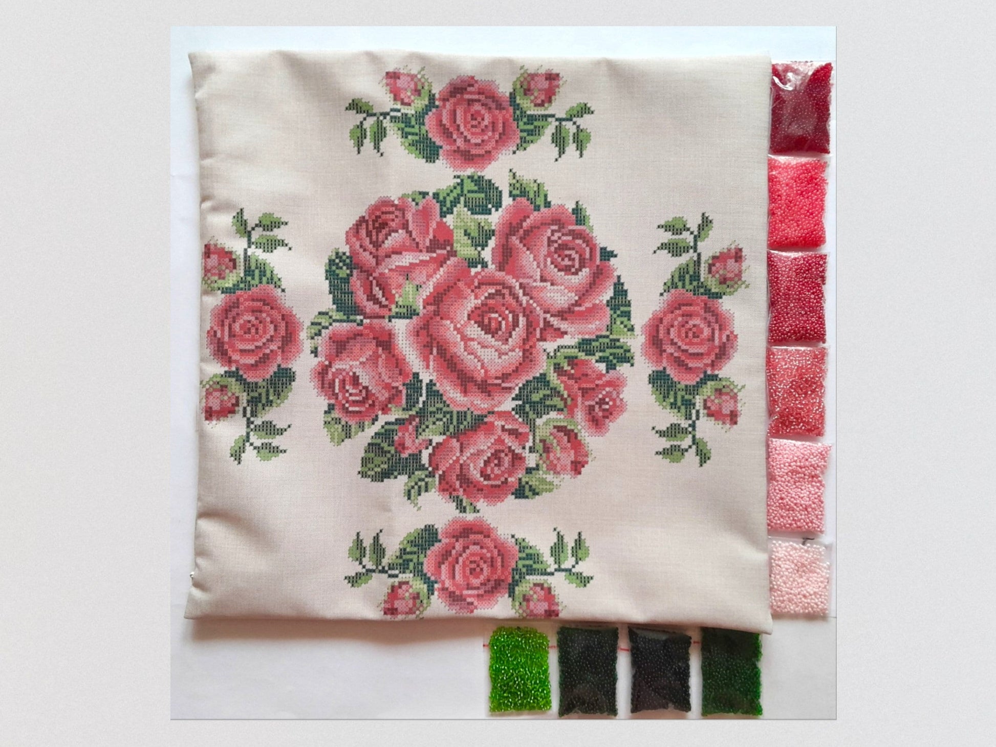 Handmade Pillow Bead Embroidery Kit: Unleash Your Creativity - VadymShop
